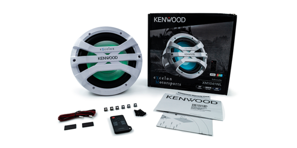Kenwood XM1041WL 10" White 1300 Watt Waterproof Marine Subwoofer with LED Lighting
