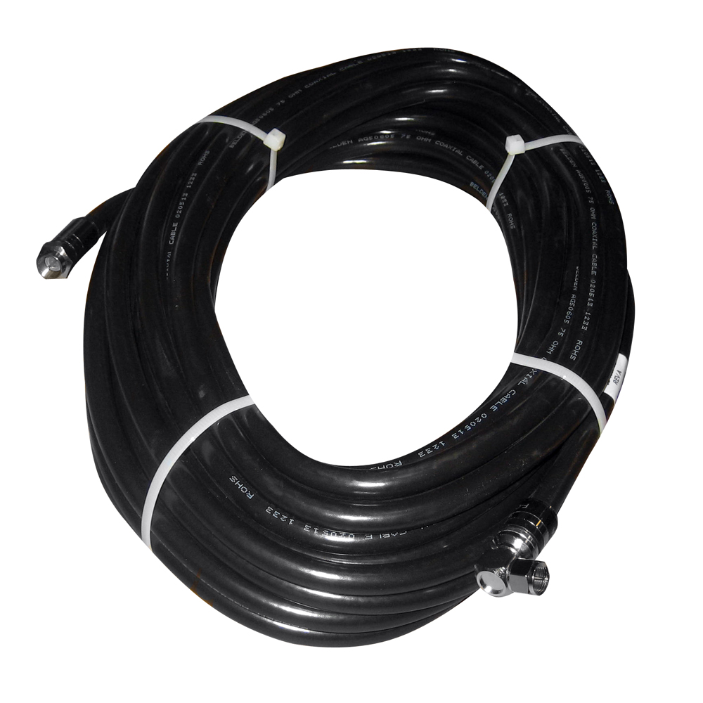 KVH 50' RG-6 Coax With F Connector Designed For TV1 - Right Angle End