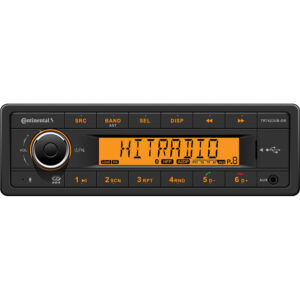 Continental TR7423UB-OR AM/FM Radio Receiver USB Bluetooth Marine Stereo (24 Volt)