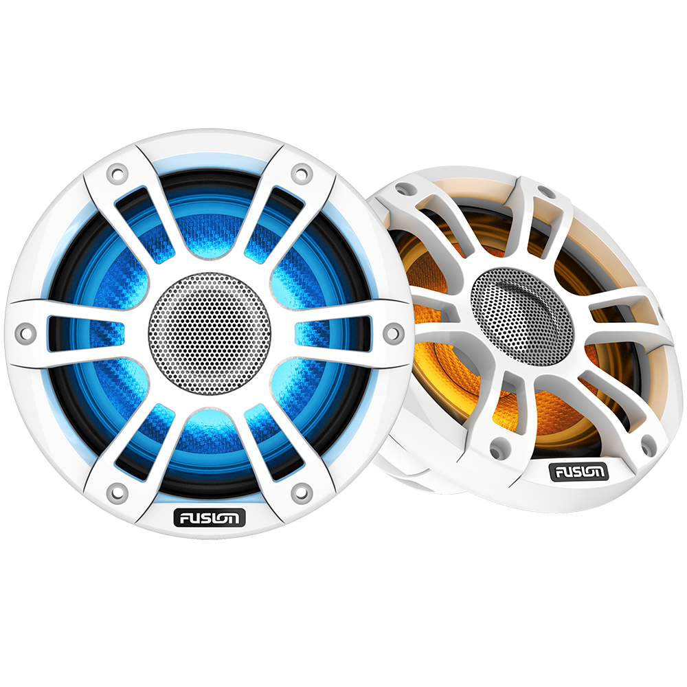 Fusion 010-02772-10 White Signature Series 3i 7.7″ Waterproof Marine Speakers With CRGBW Lighting