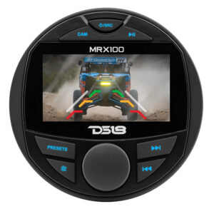 DS18 MRX100 AM/FM Radio Receiver USB Port Bluetooth Gauge Size Waterproof Marine Stereo With Full Color Display