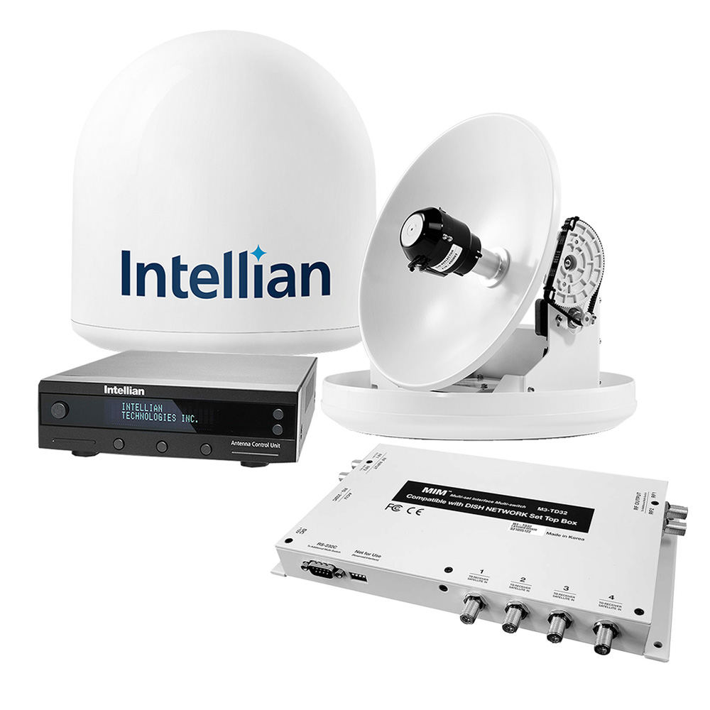 Intellian i2 US System With DISH/Bell MIM-2 (With 3M RG6 Cable) & 15M RG6 Cable