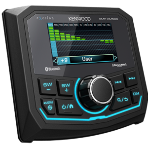 Kenwood KMR-XM500 AM/FM Radio Receiver NOAA Weatherband USB Port SiriusXM Ready Bluetooth Gauge Size Waterproof Marine Stereo With Full Color Display