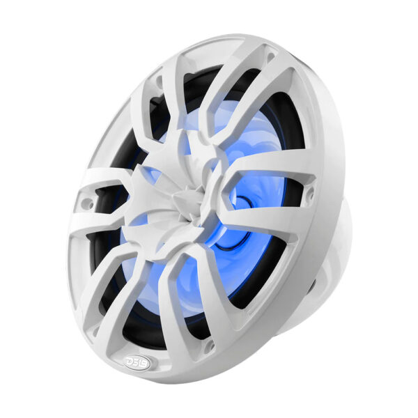 DS18 NXL10WH White 10" HYDRO Coaxial 2-Way 600 Watt Waterproof Marine Speakers With RGB LED Lights