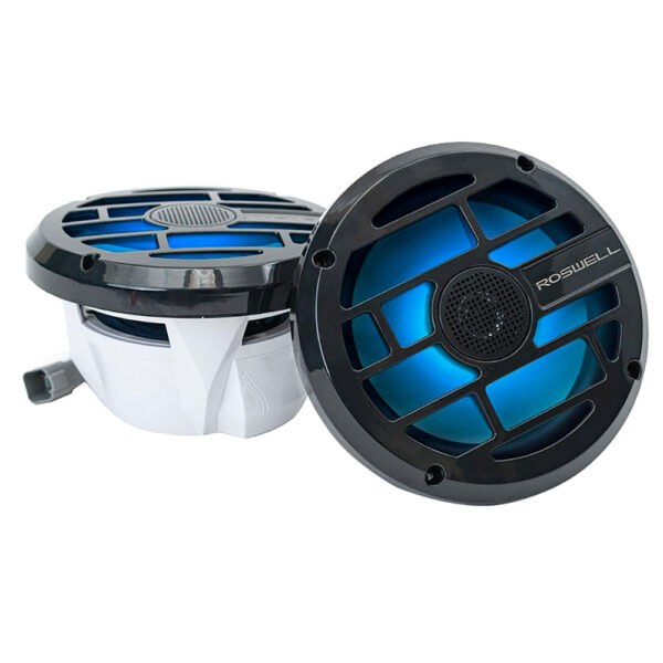 Roswell C920-1601 R1 6.5″ Anthracite Gray Coaxial Waterproof Marine Speakers With RGB LED Lighting