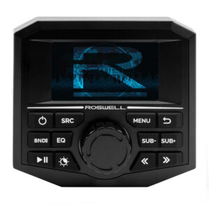Roswell C920-21003 AM/FM Receiver Bluetooth USB Gauge Size 4 Zone Waterproof Marine Stereo with Full Color Display