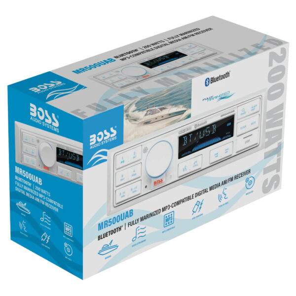 Boss Audio MR500UAB AM/FM Receiver USB Bluetooth Marine Stereo