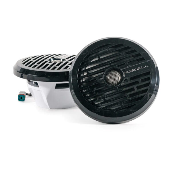 Roswell C920-1611 R1 8" Black Coaxial Waterproof Marine Speakers With RGB LED Lighting