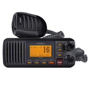 Uniden UM385 Fixed Mount VHF Radio – Black