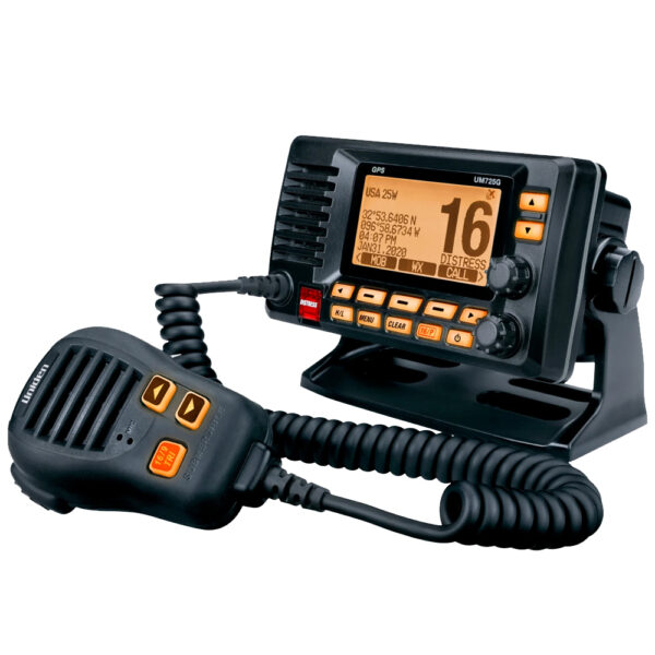 Uniden UM725 Fixed Mount Marine VHF Radio With GPS - Black