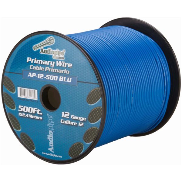 Audiopipe AP12500BL 12 Gauge 500Ft Primary Wire Blue
