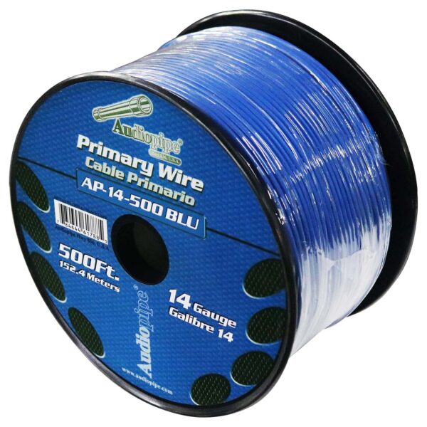 Audiopipe AP14500BL 14 Gauge 500Ft Primary Wire Blue