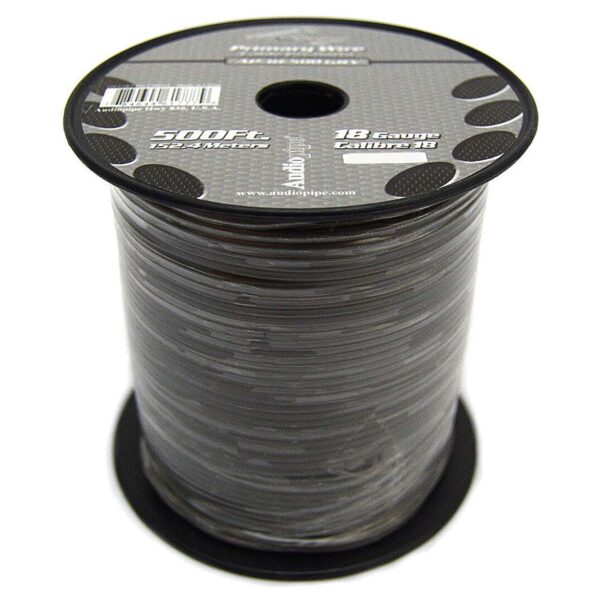 Audiopipe 18 Gauge 500Ft Primary Wire Gray