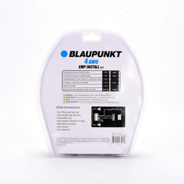 Blaupunkt BMK44 4 Gauge Amplifier Install Kit