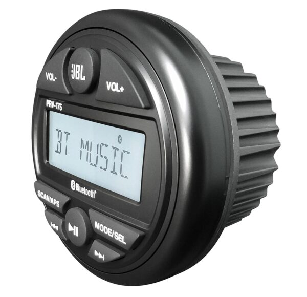 JBL PRV175 Gauge Size AM/FM Receiver Bluetooth USB Waterproof Marine Stereo