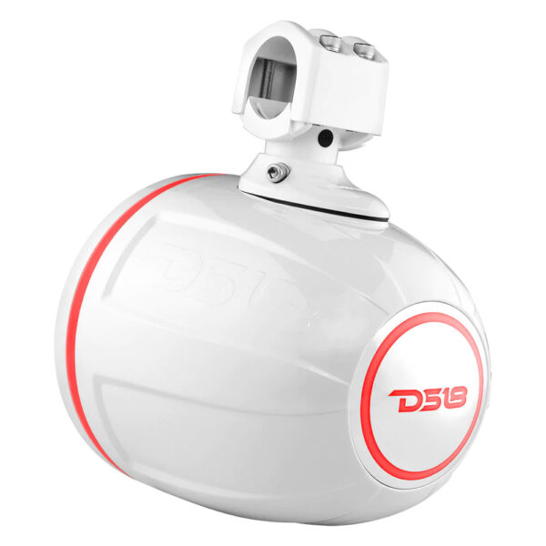 DS18 NXL-X8PRO HYDRO 8" White Waterproof Marine Wake Tower Speakers With RGB LED Lights