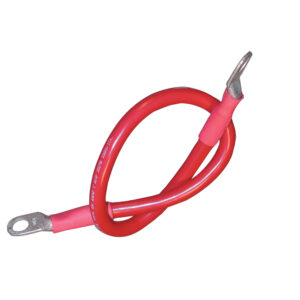 Ancor Battery Cable Assembly, 4 AWG (21mm²) Wire, 3/8″ (9.5mm) Stud, Red – 18″ (45.7cm)