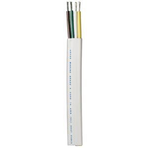 Ancor Trailer Cable – 16/4 AWG – YelloWith White/Green/Brown – Flat – 100′