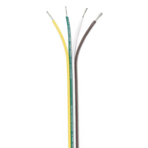 Ancor Ribbon Bonded Cable – 16/4 AWG – Brown/Green/White/Yellow – Flat – 100′