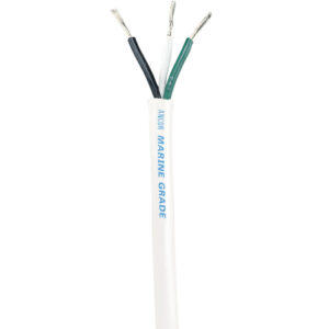 Ancor White Triplex Cable – 16/3 AWG – Round – 100′