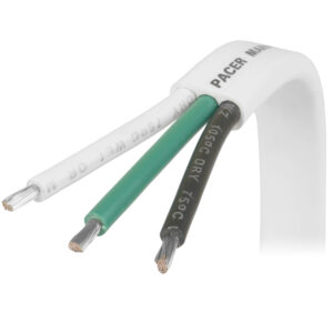 Pacer 16/3 AWG Triplex Cable – Black/Green/White – 100'