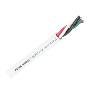 Pacer Round 4 Conductor Cable – 100' – 16/4 AWG – Black, Green, Red & White