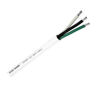 Pacer Round 3 Conductor Cable – 100' – 16/3 AWG – Black, Green & White